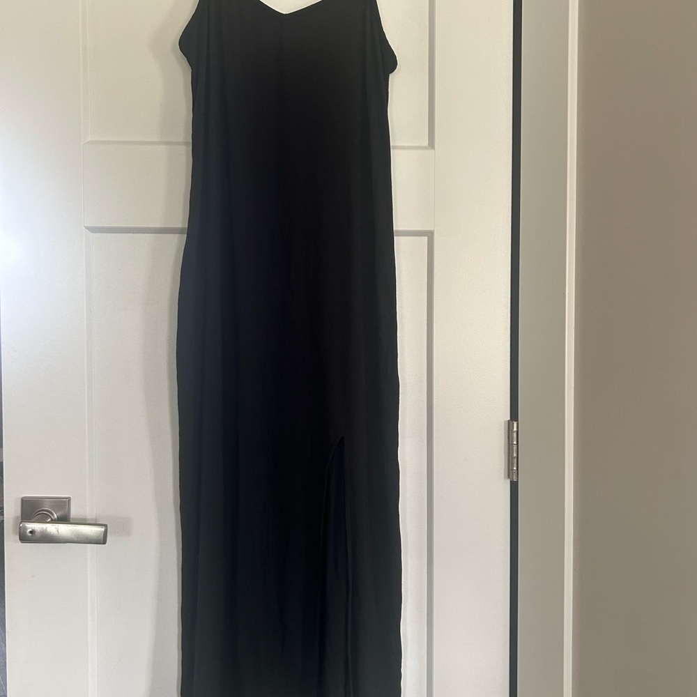 Z Supply Cora Midi Dress In Black size L - Picture 3 of 10